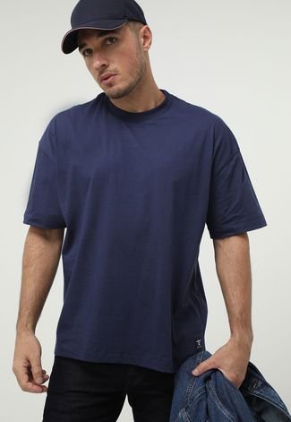 Camiseta Colcci Oversized Azul-Marinho