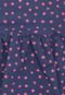 Vestido Tricae Estrelas Azul-Marinho/Rosa - Marca Tricae