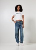 Calça Jeans Baggy Cintura Baixa Amarração - Marca Youcom