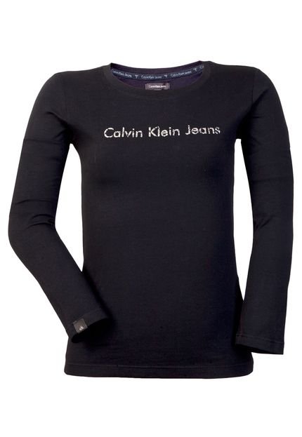 Blusa Calvin Klein Kids Logo Preta - Marca Calvin Klein Kids
