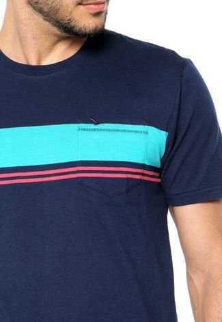 Camiseta Yacht Master Listras Azul-Marinho