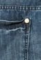 Saia Jeans Iódice Denim Puídos Azul - Marca IÓDICE