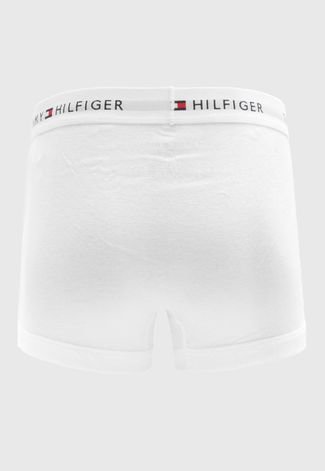 Kit 3pçs Cueca Tommy Hilfiger Boxer Logo Branca