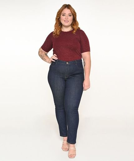 Calça Feminina Jeans Plus Skinny Básica - Marca Razon Jeans