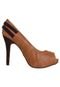 Peep Toe Crysalis Duas Tiras Marrom - Marca Crysalis