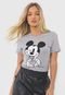 Blusa Cativa Disney Mickey Paetê Cinza - Marca Cativa Disney