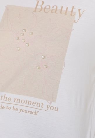 Camiseta Marialícia Beauty Off-White