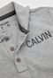Camisa Polo Calvin Klein Kids Infantil Liso Cinza - Marca Calvin Klein Kids