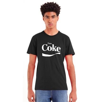 Camiseta Coca Cola Logo Classic IN23 Preto Masculino - Marca Coca Cola