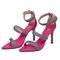 Sandália Feminina Bico Fino com Strass Napa Pink Lançamento - Marca Carolla Shoes