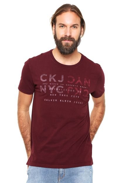 Camiseta Calvin Klein Jeans Nyc Vinho - Marca Calvin Klein Jeans