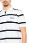 Camisa Polo Tommy Hilfiger Botões Branca/Azul - Marca Tommy Hilfiger