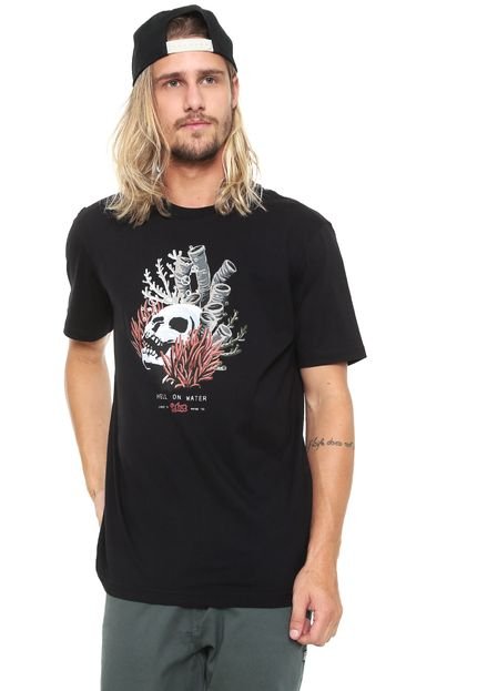 Camiseta ...Lost Deep Sea Skull Preta - Marca ...Lost