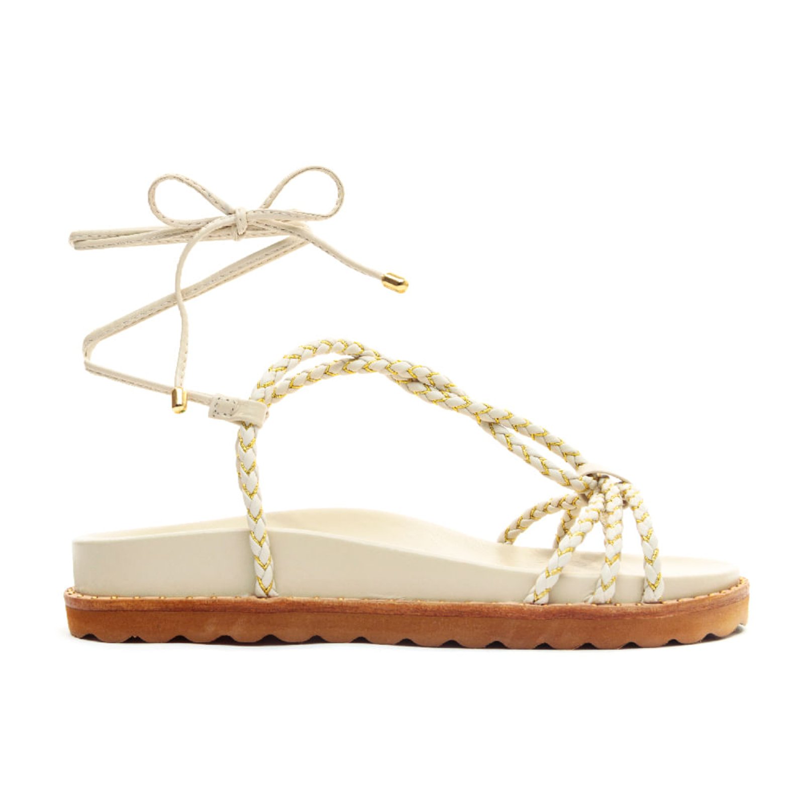 Sandália Papete Couro Off White Cecconello 2279001-2 - Marca Cecconello