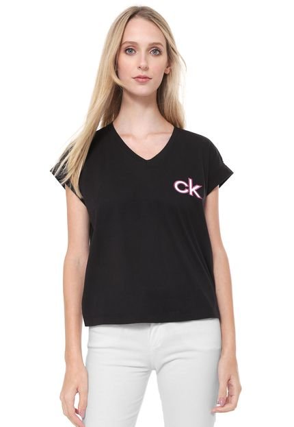 Camiseta Calvin Klein Logo Preta - Marca Calvin Klein
