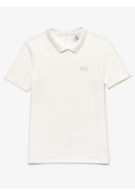 Camisa Polo Lacoste Lisa Off-White - Marca Lacoste