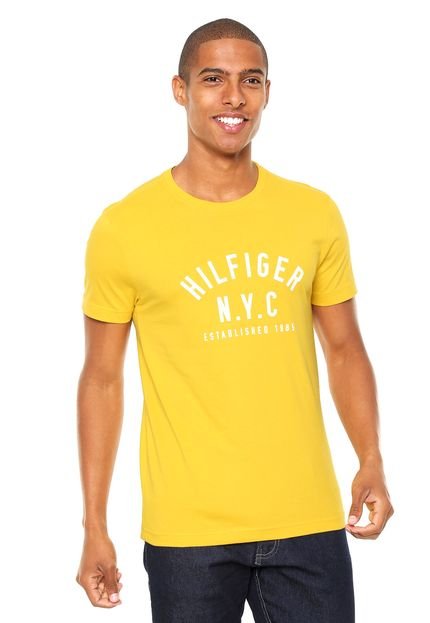 Camiseta Tommy Hilfiger Estampada Amarela - Marca Tommy Hilfiger