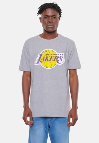 Camiseta NBA Transfer Los Angeles Lakers Cinza Mescla