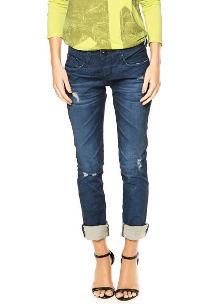 Calça Calvin Klein Jeans Super Skinny Estonada Azul - Marca Calvin Klein Jeans