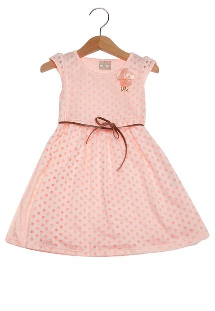 Vestido Milon Vazados Infantil Rosa - Marca Milon