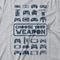 Camiseta Choose Your Weapon - Mescla Cinza - Marca Studio Geek 