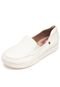 Mocassim Flatform Piccadilly Recorte Branco - Marca Piccadilly