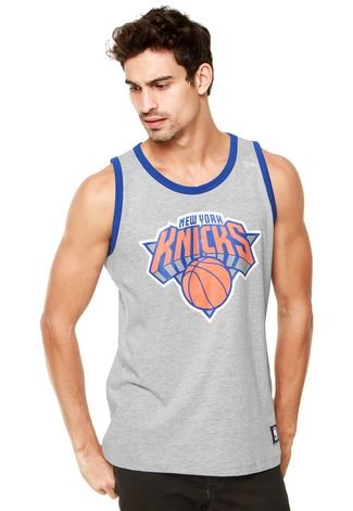 Regata New Era Logo New York Knicks Cinza - Compre Agora