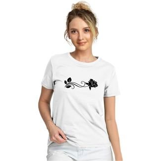 Kit 2 Camiseta Feminina Babylook de Algodão Gola Redonda Estilo Casual Confortavel Estampada