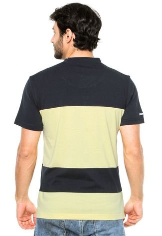 Camiseta Manga Curta Aleatory Contraste Preto/Amarelo