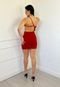 Vestido Curto Alfaiataria Cut Out Abertura Lateral Detalhe nas Costas Candy Vermelho - Marca Cia do Vestido