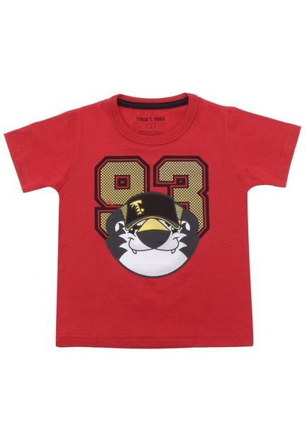 Camiseta Tigor T. Tigre Menino Estampa Frontal Vermelha - Marca Tigor T. Tigre