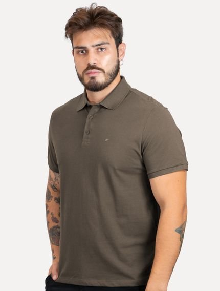 Polo Ellus Masculina Piquet Classic Easa Marrom Escuro - Marca Ellus