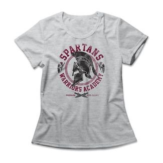 Camiseta Feminina Spartans Academy - Mescla Cinza