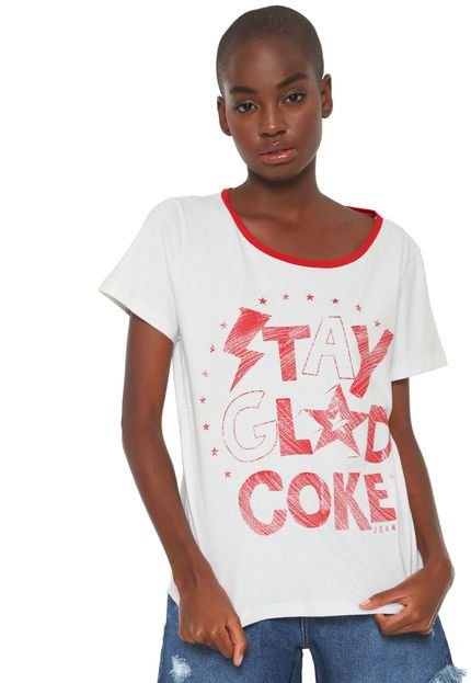 Camiseta Coca-Cola Jeans Aroma Branca - Marca Coca-Cola Jeans