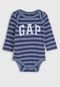 Body Manga Longa GAP Listrado Azul - Marca GAP