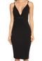 Vestido Colcci Curto Canelado Preto - Marca Colcci