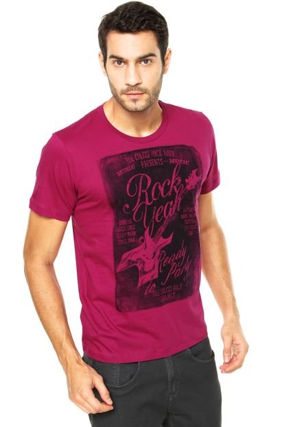 Camiseta Colcci Rock Yeah Rosa - Marca Colcci