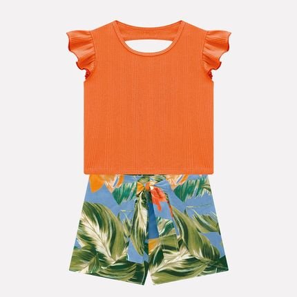 Conjunto Infantil Menina Nanai Laranja - Marca Nanai