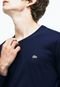 Camiseta masculina decote V em jérsei de algodão - Marca Lacoste
