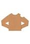 Blusa Cropped Básica em Ribaninha Juvenil Gloss Marrom - Marca Gloss