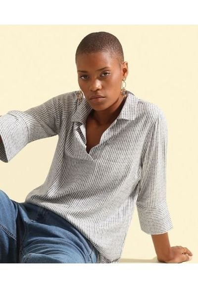 Camisa Mujer Patprimo M L Azul Viscosa Compra Ahora Dafiti