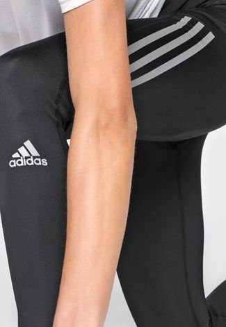 adidas Leggings 7/8 com Cintura Subida 3-Stripes Train Essentials - Preto