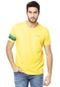 Camiseta Colcci Soccer Edition Listras Amarela - Marca Colcci