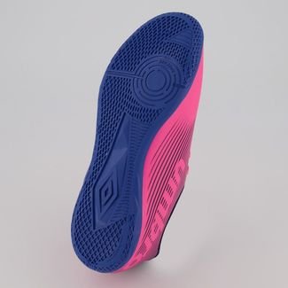Chuteira Umbro F5 Light Futsal Rosa e Azul