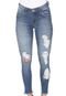 Calça Jeans Uber Jeans Skinny Aplicações Azul - Marca U Uberjeans