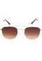 Óculos de Sol Evant Geométrico Dourado/Marrom - Marca Evant