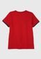 Camiseta Carinhoso Infantil Lettering Vermelha - Marca Carinhoso