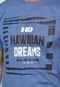 Camiseta HD Hawaiian Dreams Lettering Azul - Marca HD Hawaiian Dreams