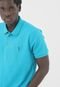 Camisa Polo Aleatory Reta Logo Azul - Marca Aleatory