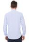 Camisa Azzaro Slim Listrada Branca/Azul - Marca Azzaro